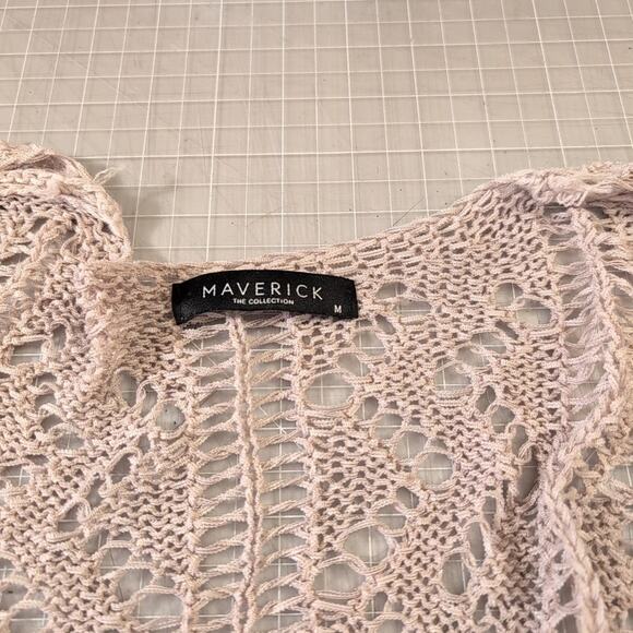 Maverick dusty lilac open-front long cardigan, size medium Comfy/Cozy - Picture 4 of 9